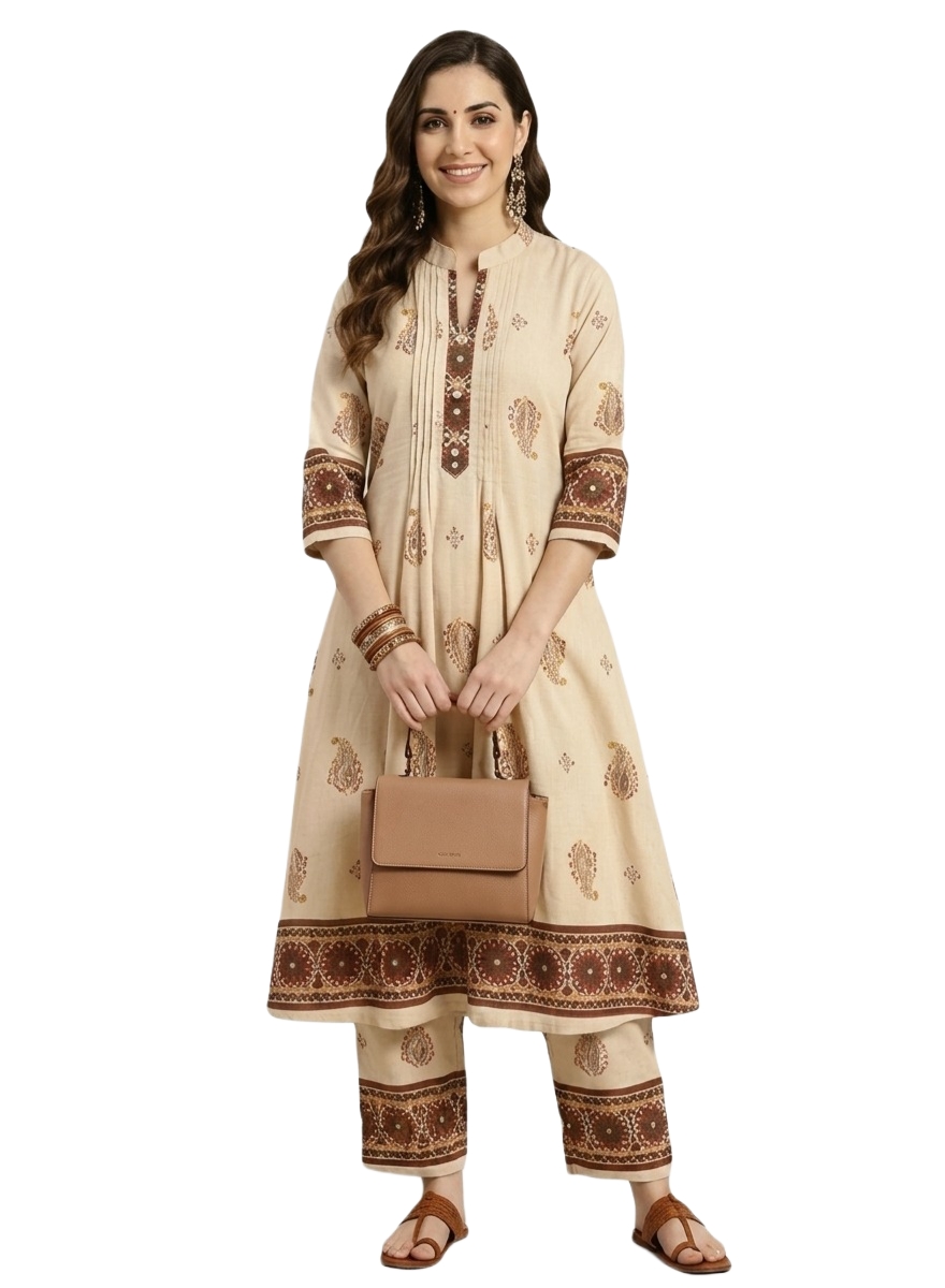 Sandal Printed Kurta & Pant Set