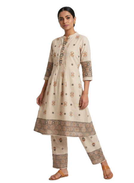 Sandal Printed Kurta & Pant Set