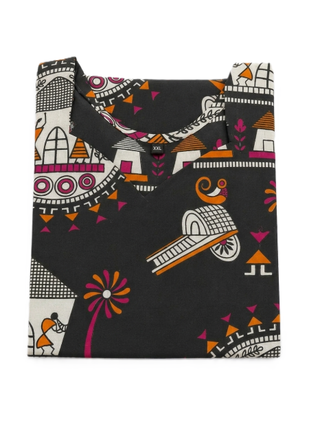 Brown Kalamkari Kurti