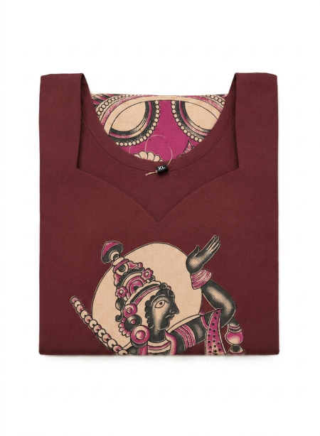 Brown Kalamkari Kurti
